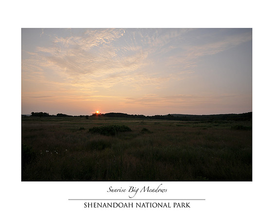 Sunrise in Big Meadows Shenandoah National Park
