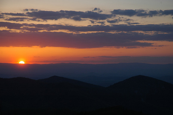 Sunset, Frasier Discovery Trail, Shenandoah National Park