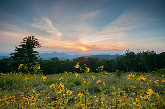 Hazeltop Overlook Sunset, Shenandoah National Park